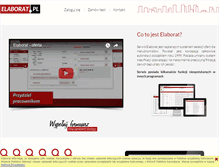Tablet Screenshot of elaborat.pl